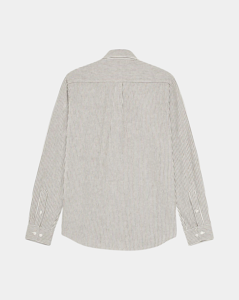 Camisa Les Deux Konrad Stripe 1001330 826TEAK BROWN LES DEUX