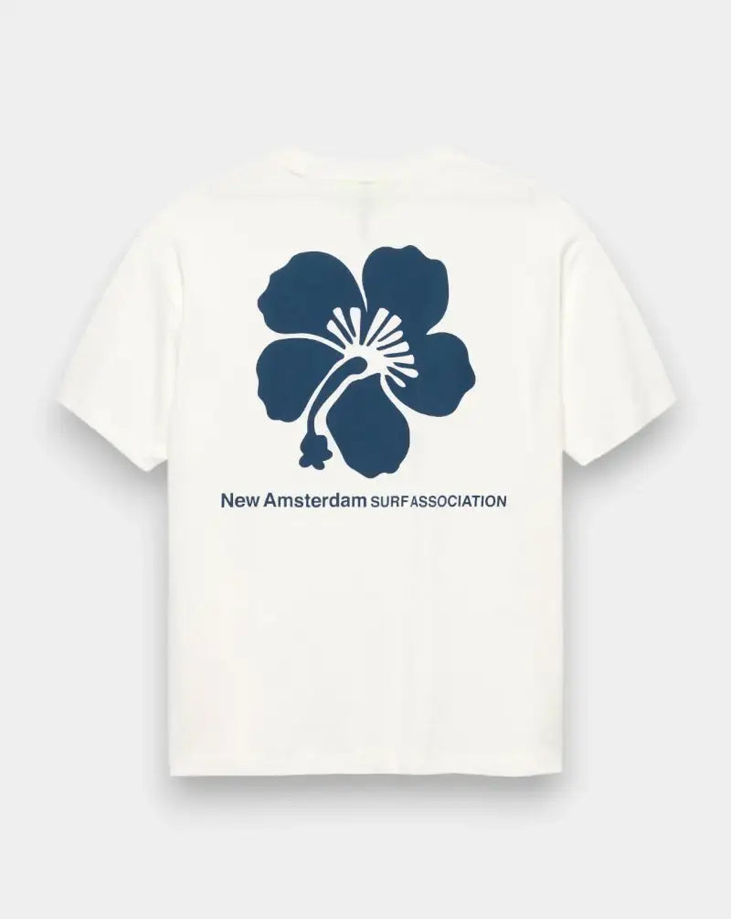 Camiseta New Amsterdam Hibiscus Tee 2601078001 WASHED WHITE NEW AMSTERDAM