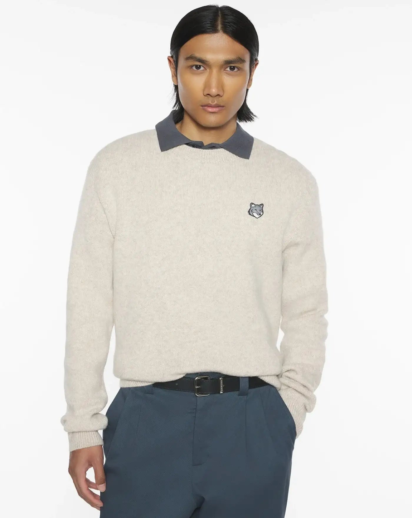 Jersey Maison Kitsune Fox Head Milano PM00817KT1180 0335 MAISON KITSUNE