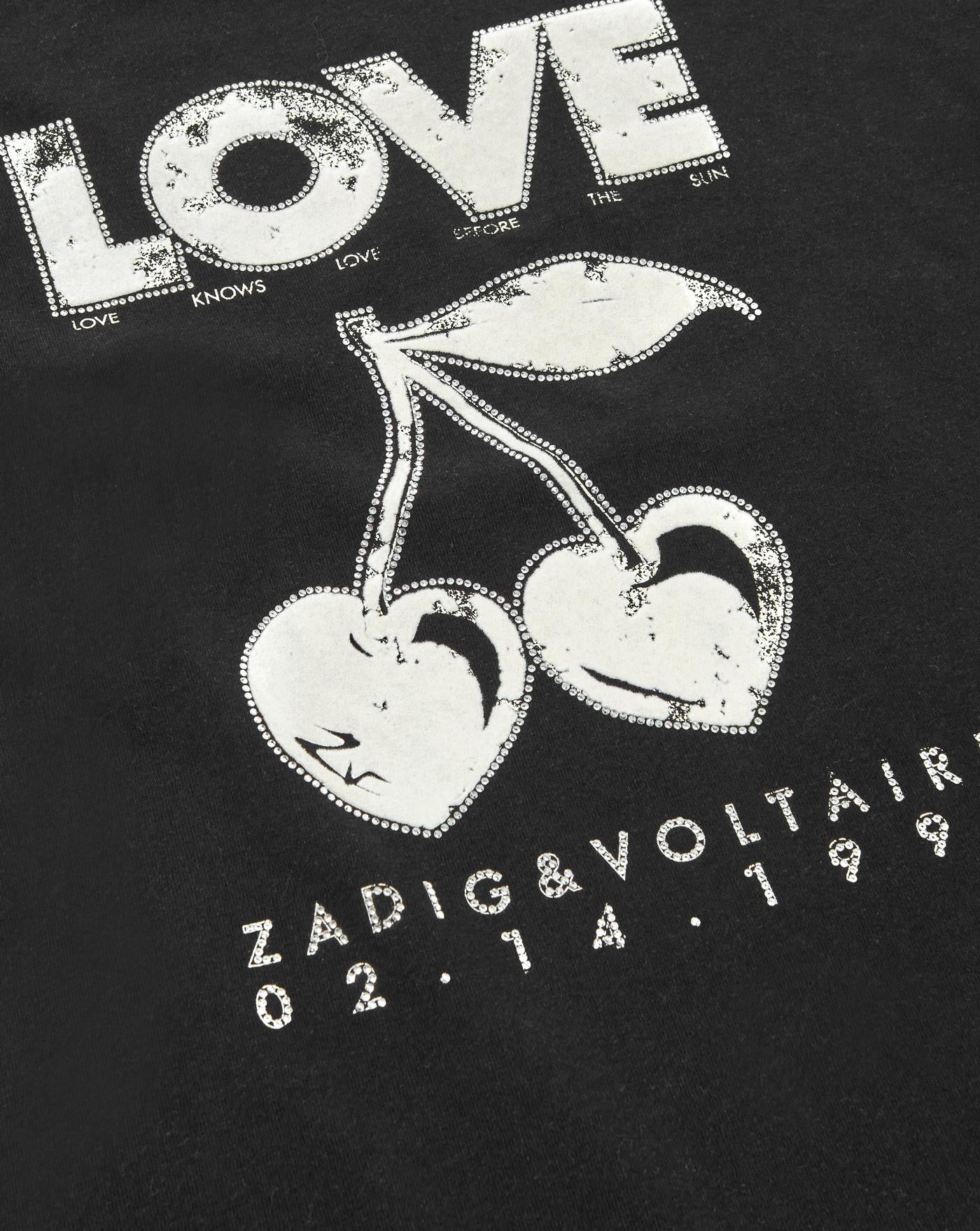 Camiseta Zadig & Voltaire Concert Cherry Love JWTS02684 BLACK ZADIG & VOLTAIRE