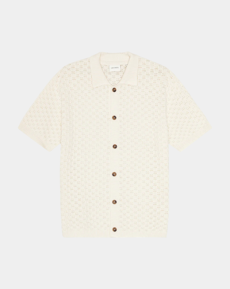 Camisa Les Deux Gespertus Knitted Shirt 1001301 211EGGNOG WHITE LES DEUX