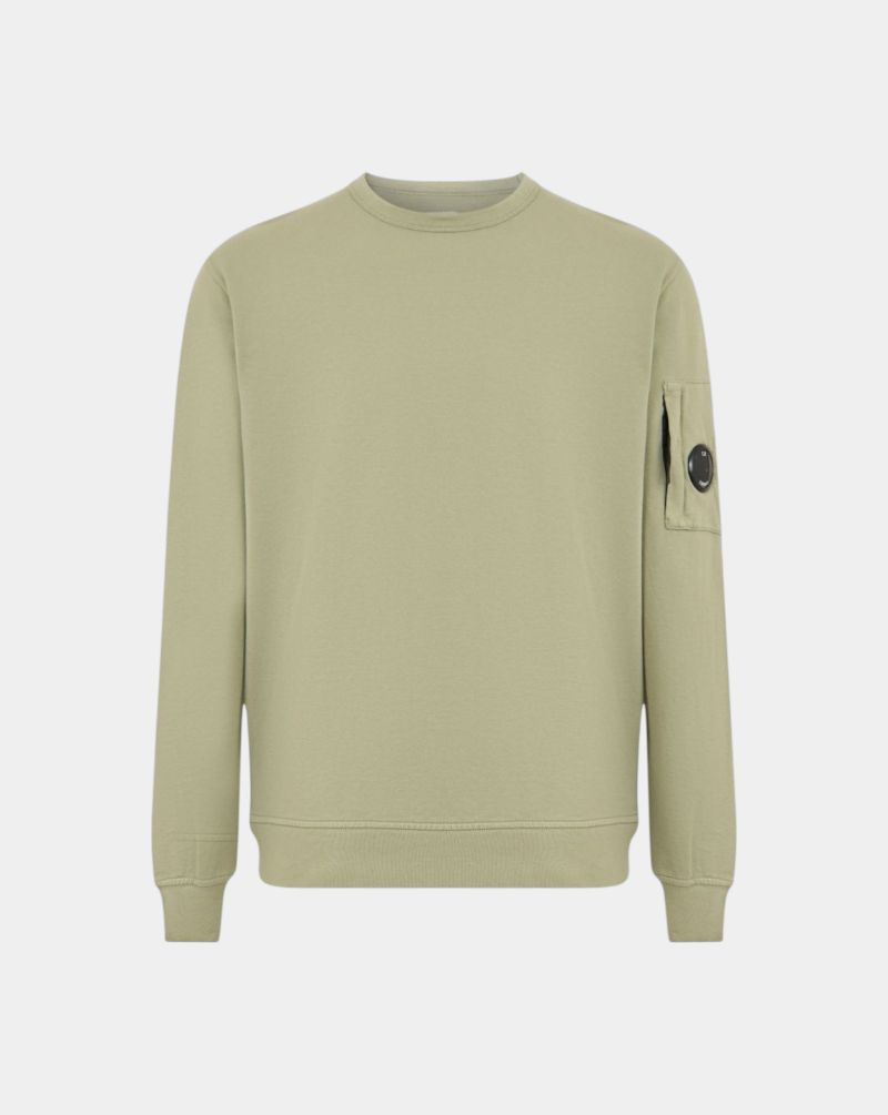 Sudadera C.P. Company Light Fleece Crewneck Sweatshirt 20CMSS711A002246G 610 MOSS GRAY C.P. COMPANY