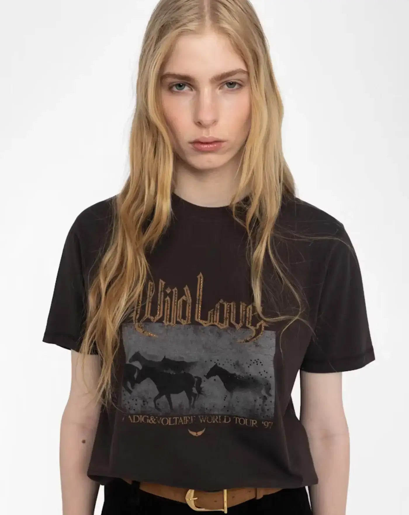 Camiseta Zadig & Voltaire Edwin Hc Concert Wild Strass JWTS02816 213 ZADIG & VOLTAIRE