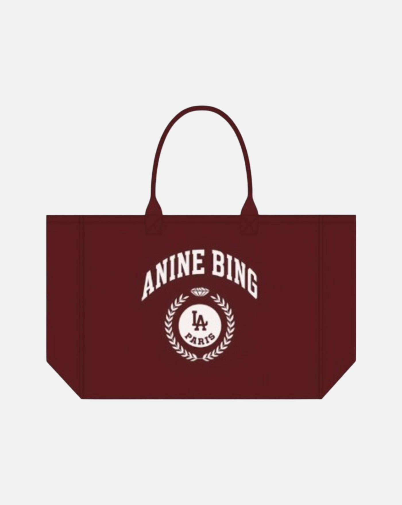 Bolso Anine Bing LEO CANVAS TOTE COLLEGIATE - FIG A1312763BGN28 FIG ANINE BING