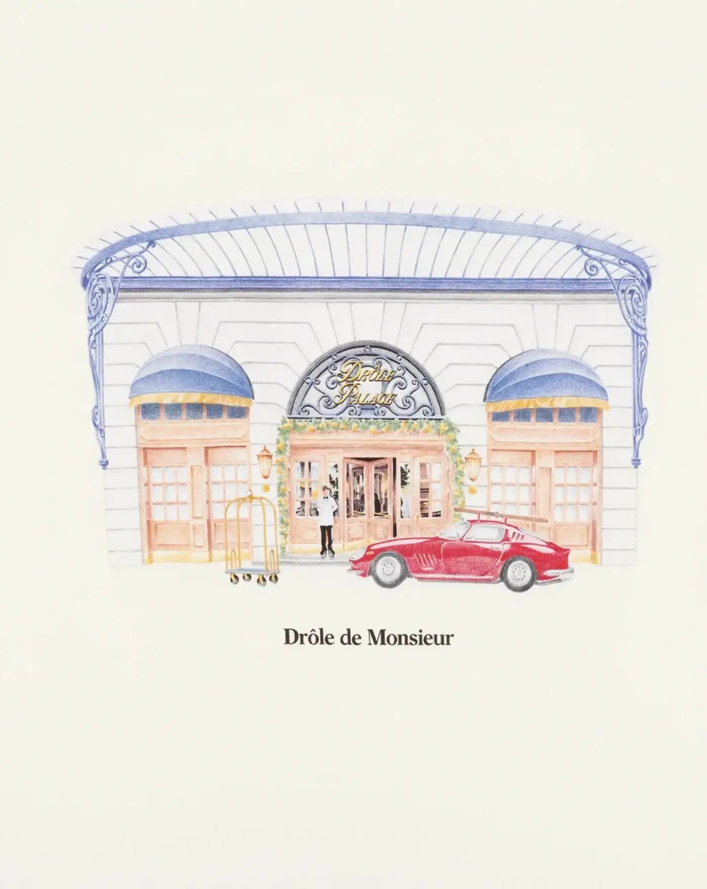 Camiseta Drole de Monsieur Le T-shirt Drole Palace TS285 CO002 OW DROLE DE MONSIEUR