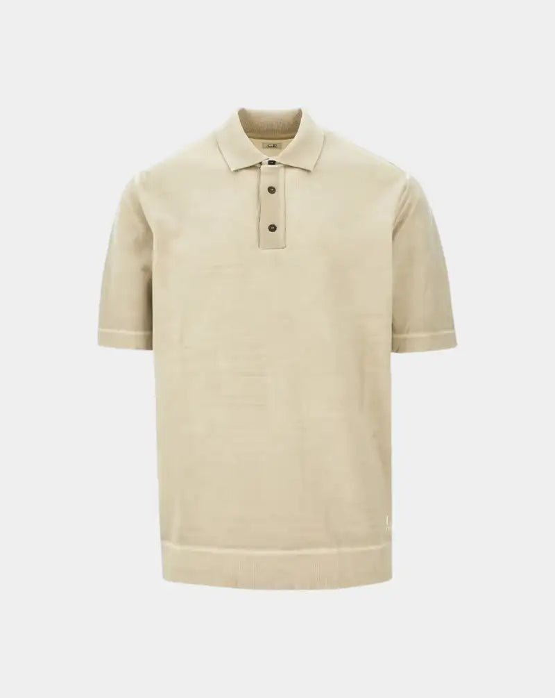 Polo C.P. Company Cotton Crepe Double Dyed 20CMKN204A110646S 313 CEMENT C.P. COMPANY