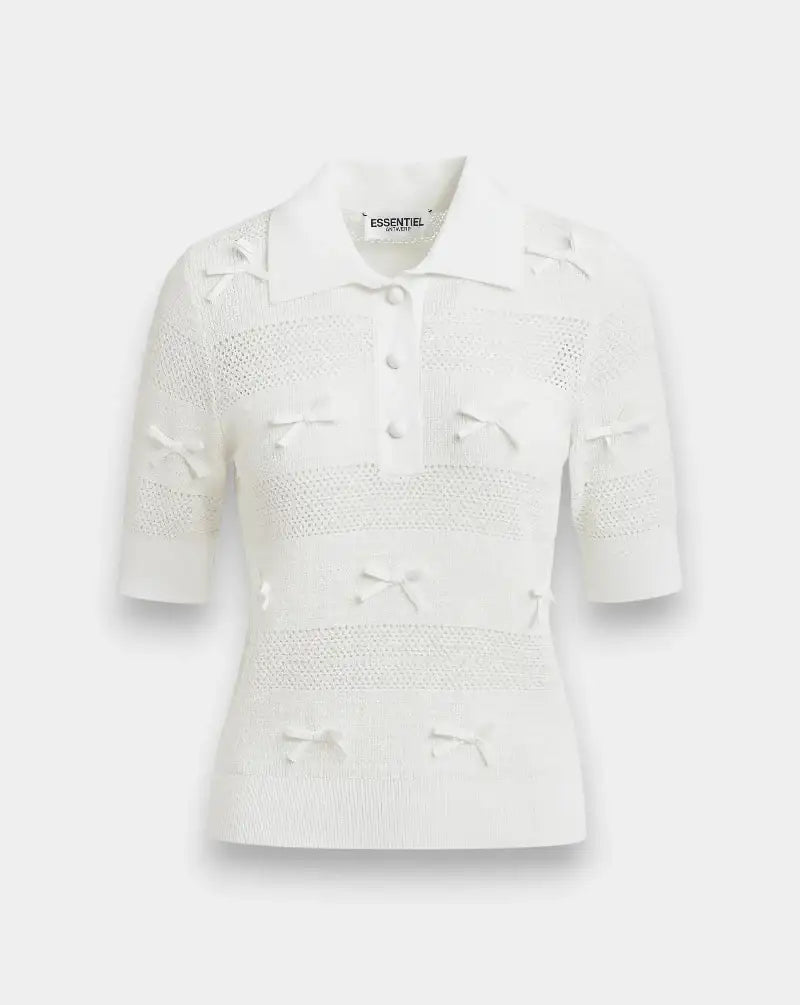 Blusa Essentiel Antwerp Jarts Knit Polo JARTS OW01OFF WHITE ESSENTIEL ANTWERP