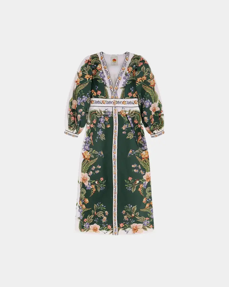 Vestido Farm Rio Nature Green Maxi Dress 353568 26067 FARM RIO