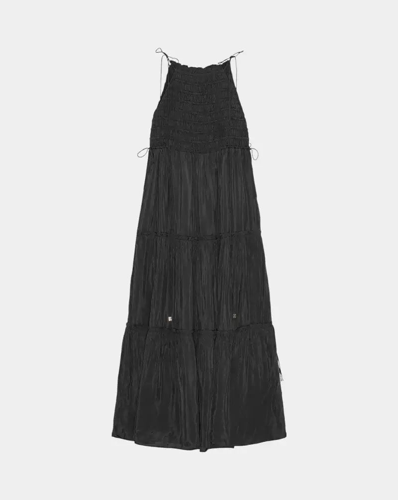 Vestido Ganni Viscose Habotai Maxi Smock W0571 252 GANNI