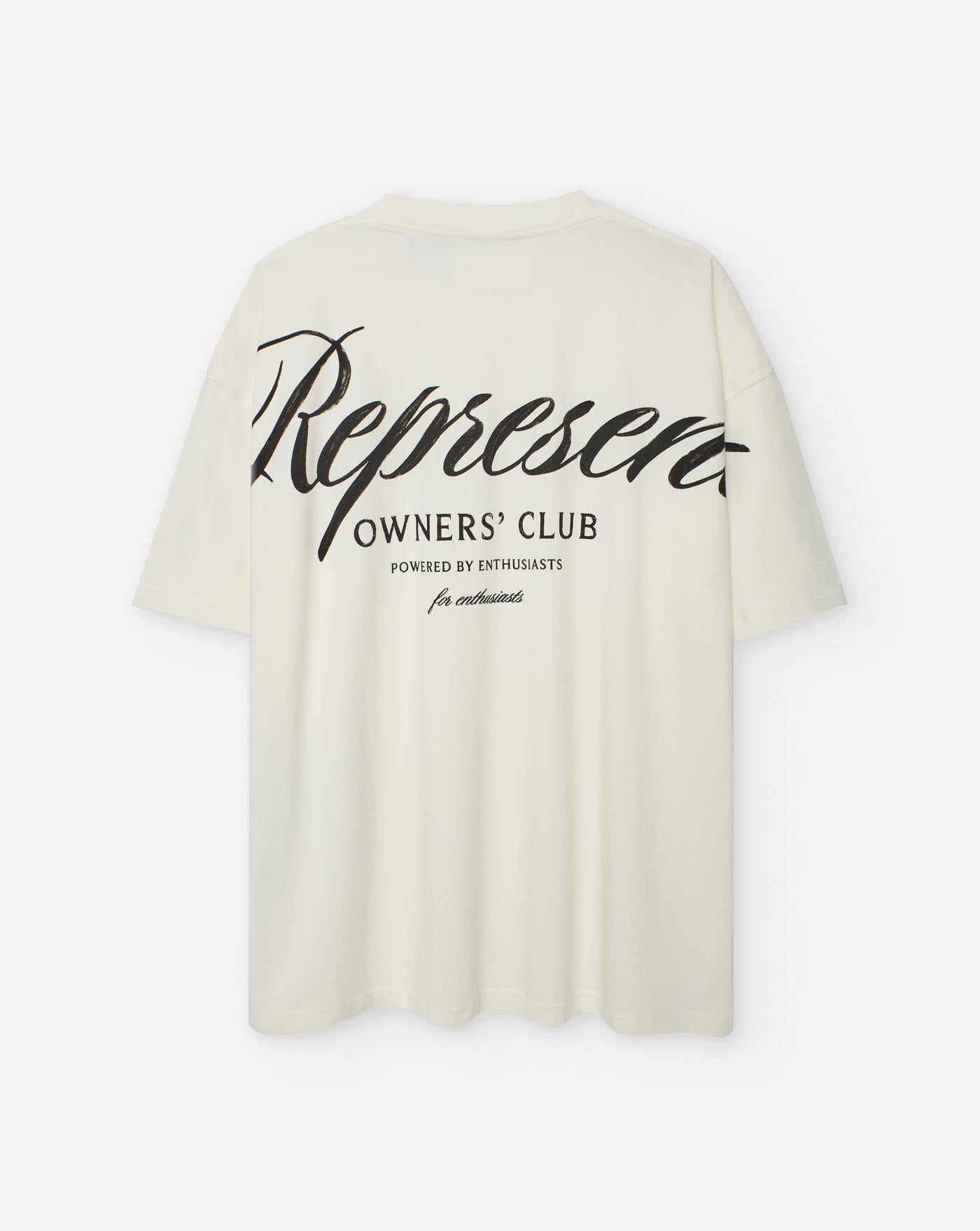 Camiseta Represent Owners Club Script OCM41201 072FLAT WHITE REPRESENT