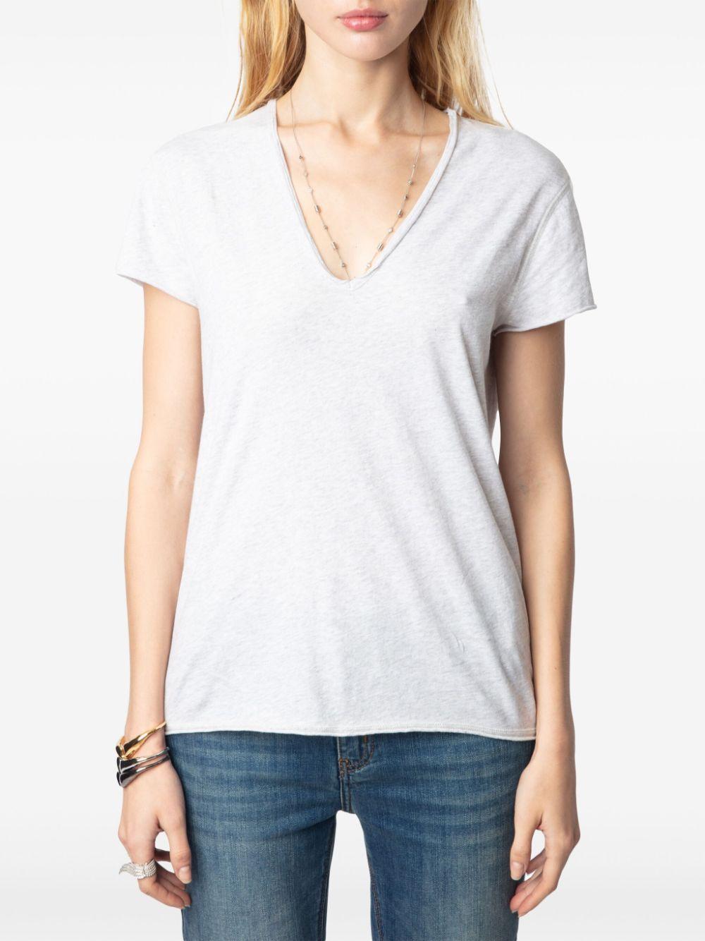 Camiseta Zadig & Voltaire Story Cl Fishnet Call me Baby JWTS02680 GRIS ZADIG & VOLTAIRE