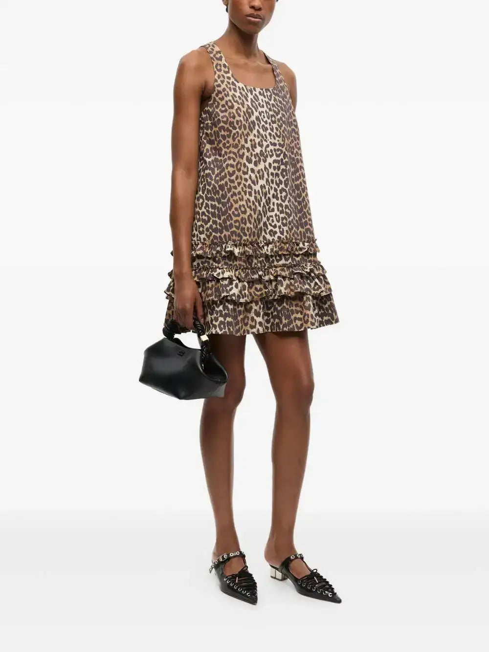 Vestido Ganni Printed Cotton W0906 943 GANNI
