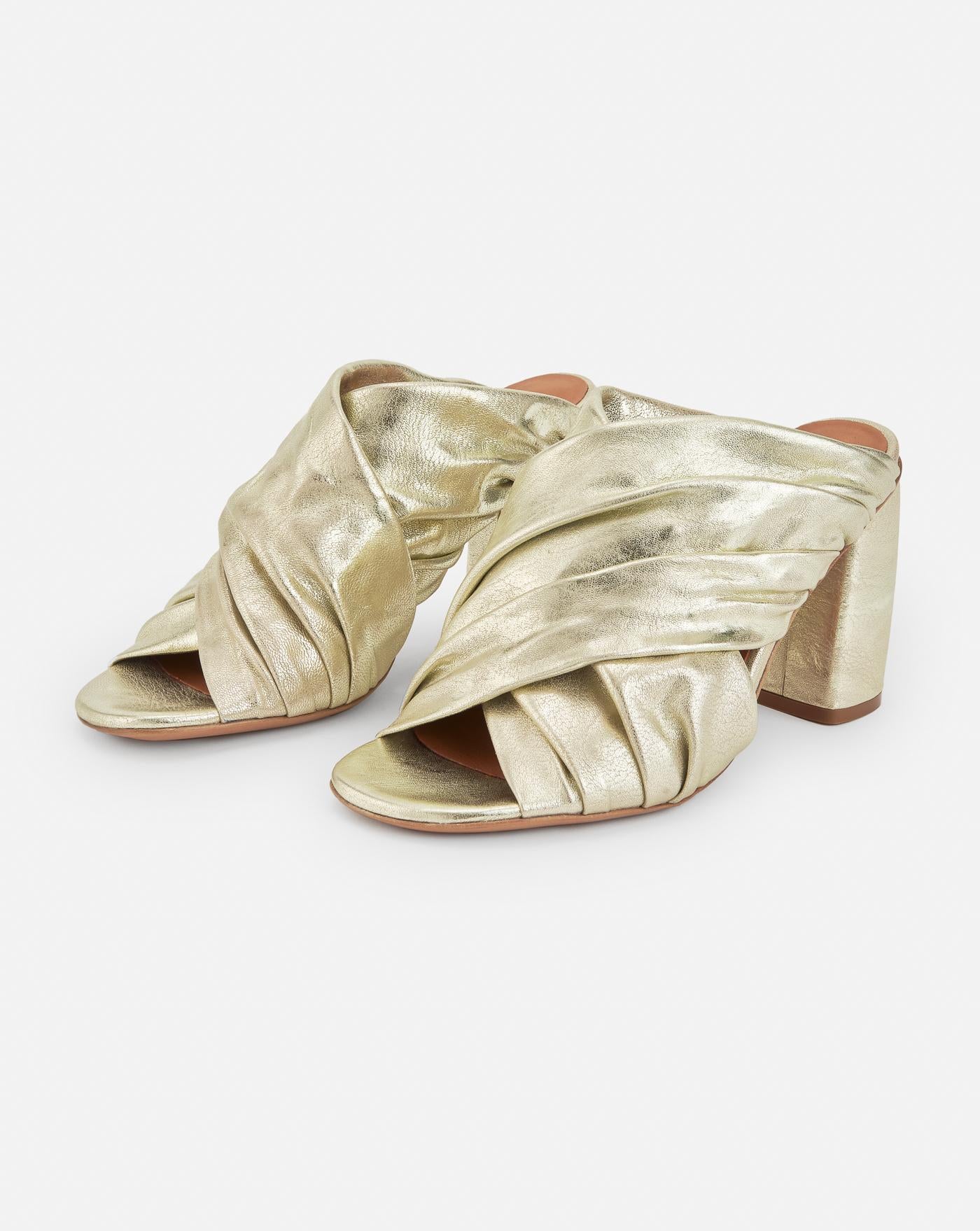 Zapatos Forte Forte Heeled Laminated Leather 13704 SILVER FORTE FORTE