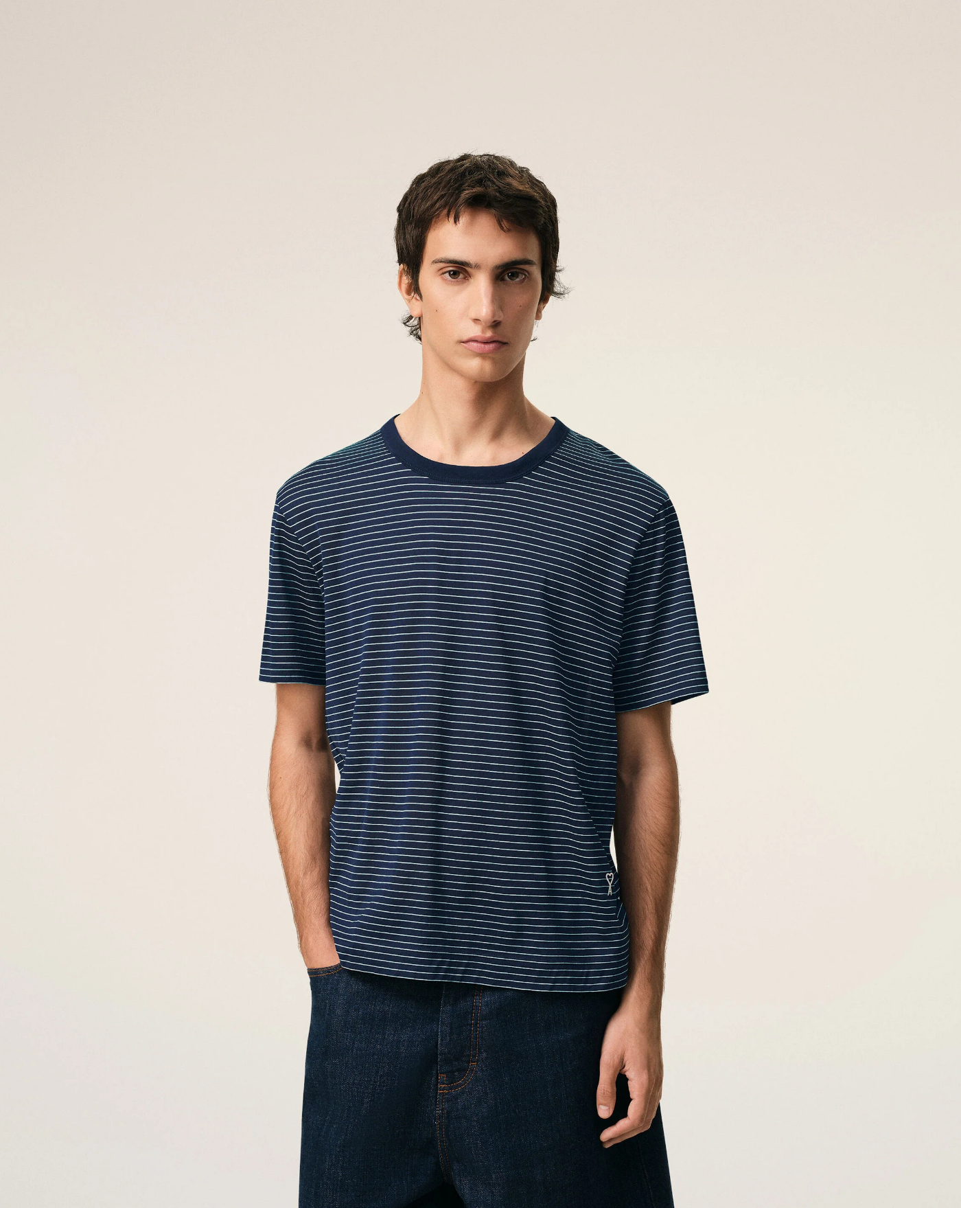 Camiseta Ami Paris Stripes HTS367JE0212 A044 AMI PARIS