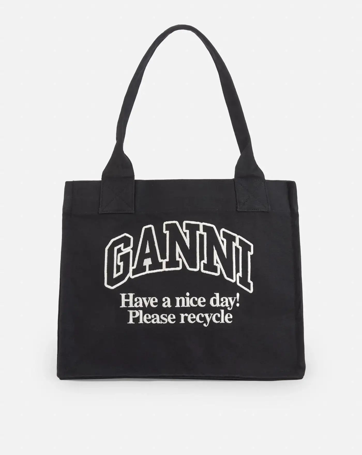 Bolso Ganni Large Easy Shopper Contrasted Logo A6647 252 GANNI