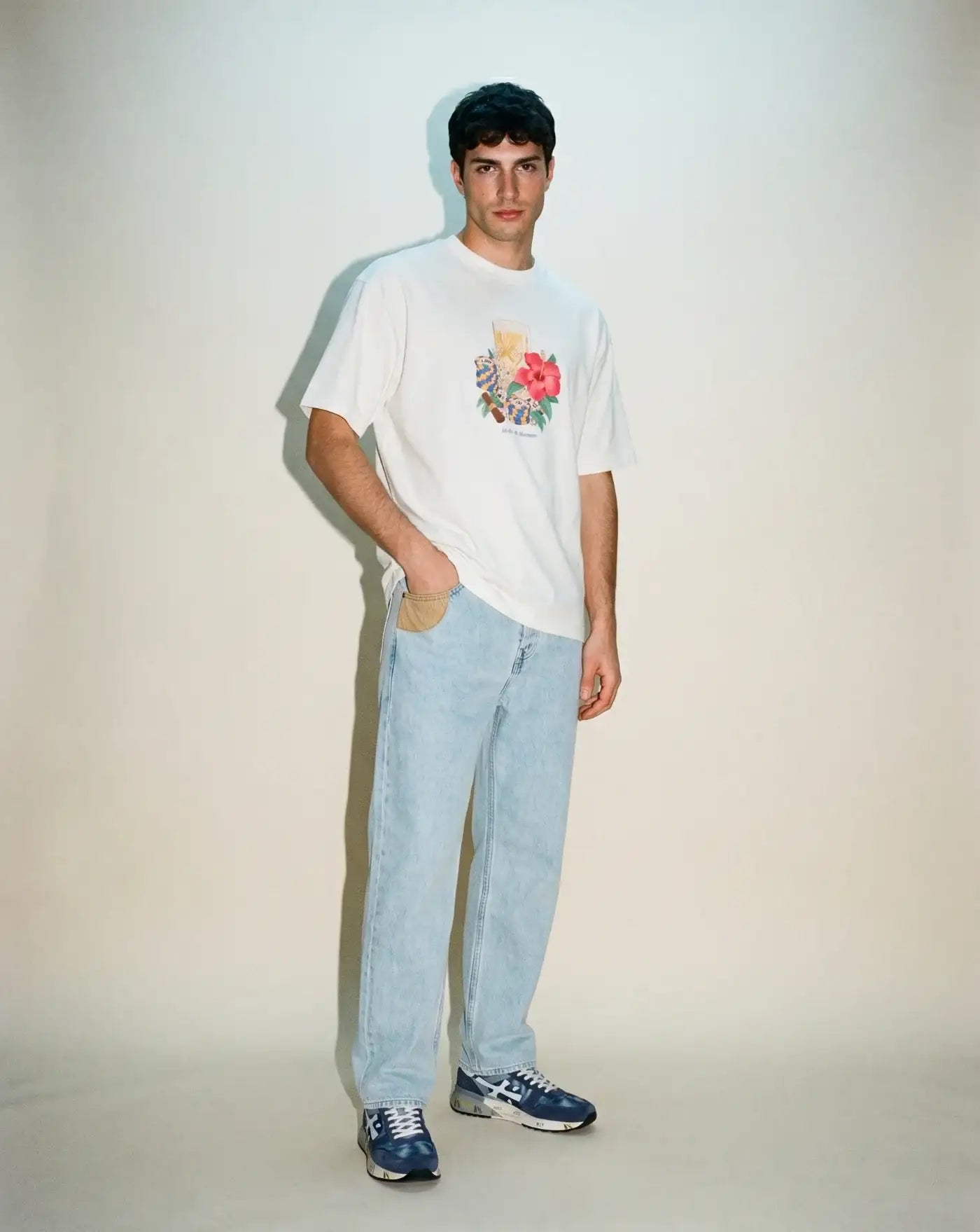 Camiseta Drole de Monsieur Hibiscus Club K-TS300 CO002OW DROLE DE MONSIEUR