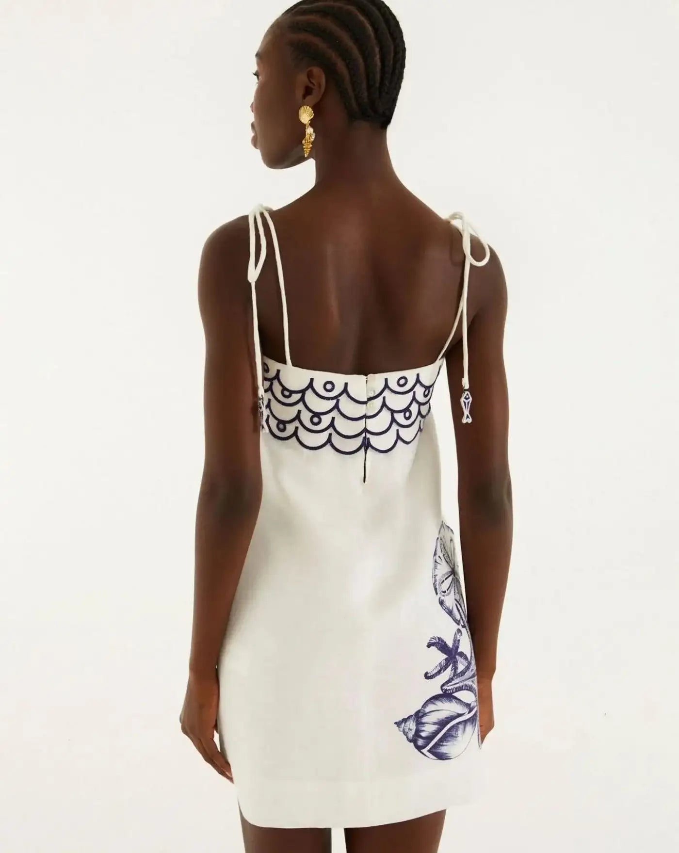 Vestido Farm Rio Coast Stars Off-white<BR/> 355368 OFF WHITE FARM RIO