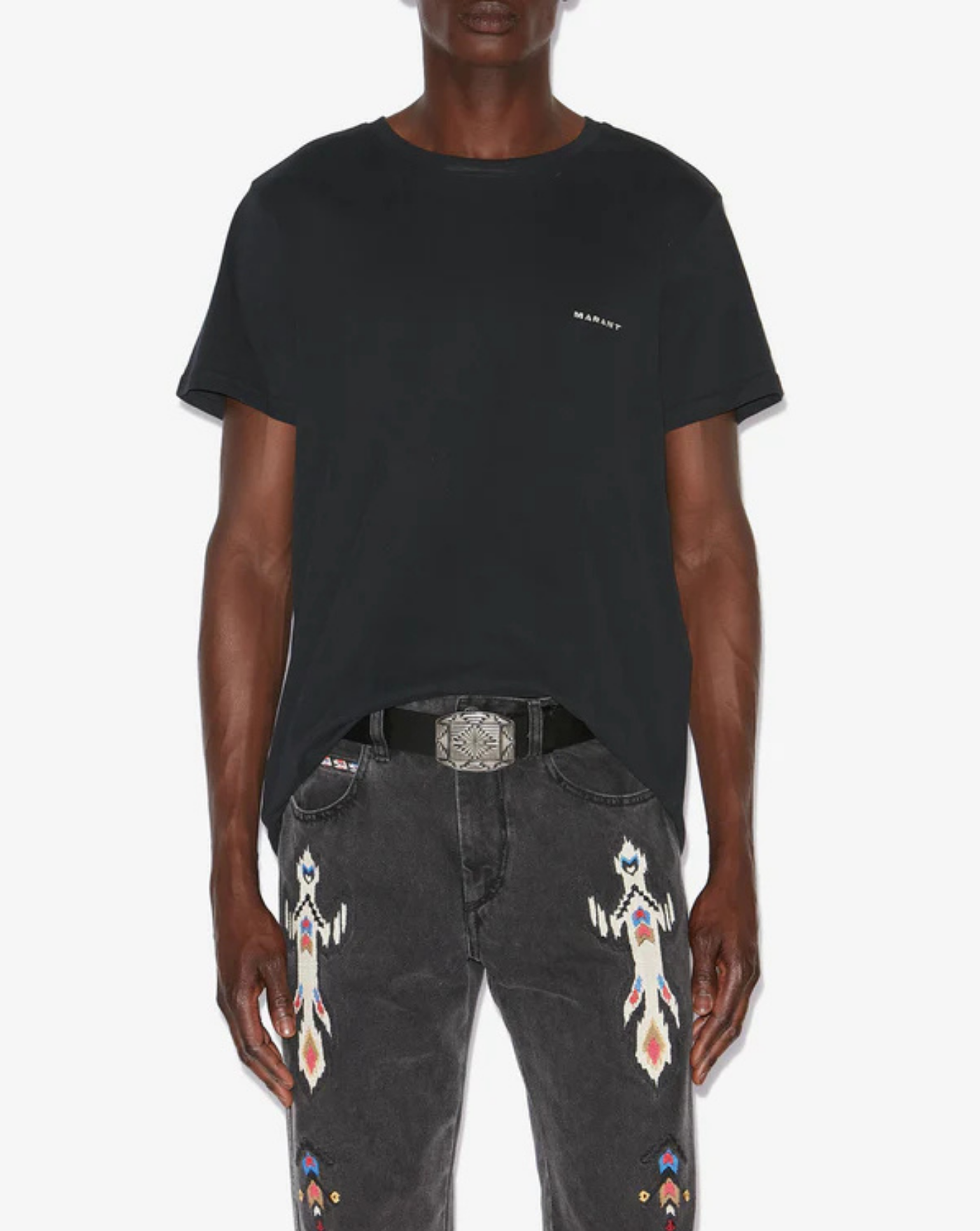 Camiseta Isabel Marant Zafferh Tee TS0047HAB3N13H 01BK ISABEL MARANT