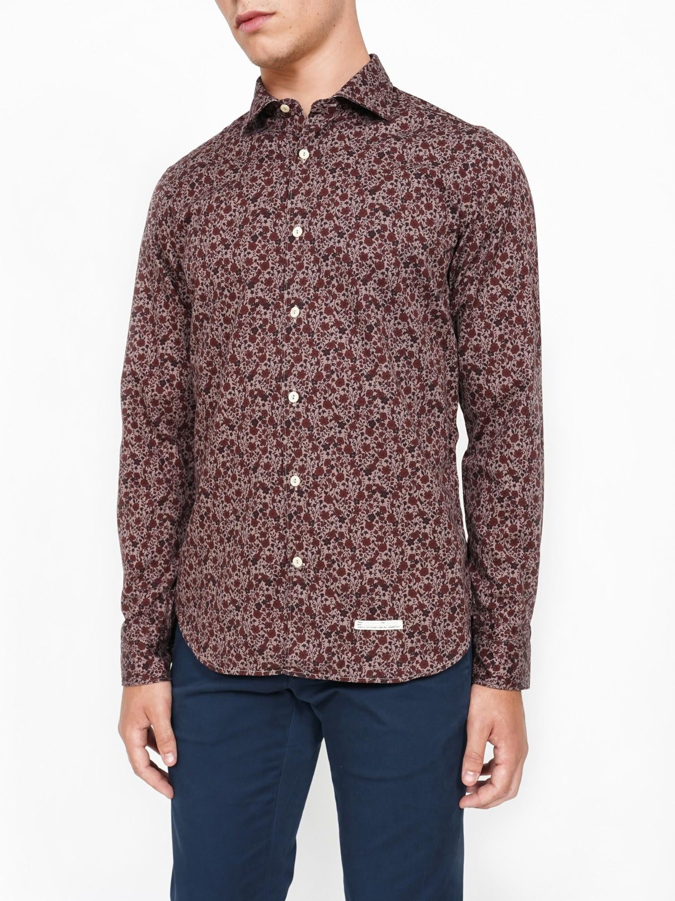 Camisa Tintoria Mattei Estampado T7A.NJW.FJ1 SLIM 75 TINTORIA MATTEI