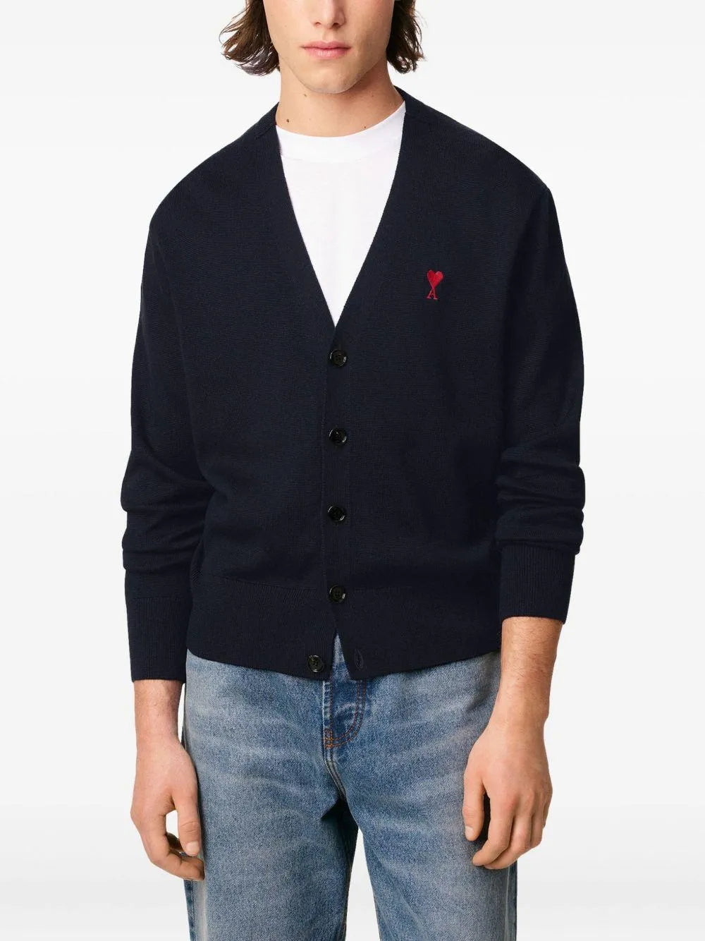 Cardigan Ami Paris Ami de Coeur HKC361001 414 AMI PARIS