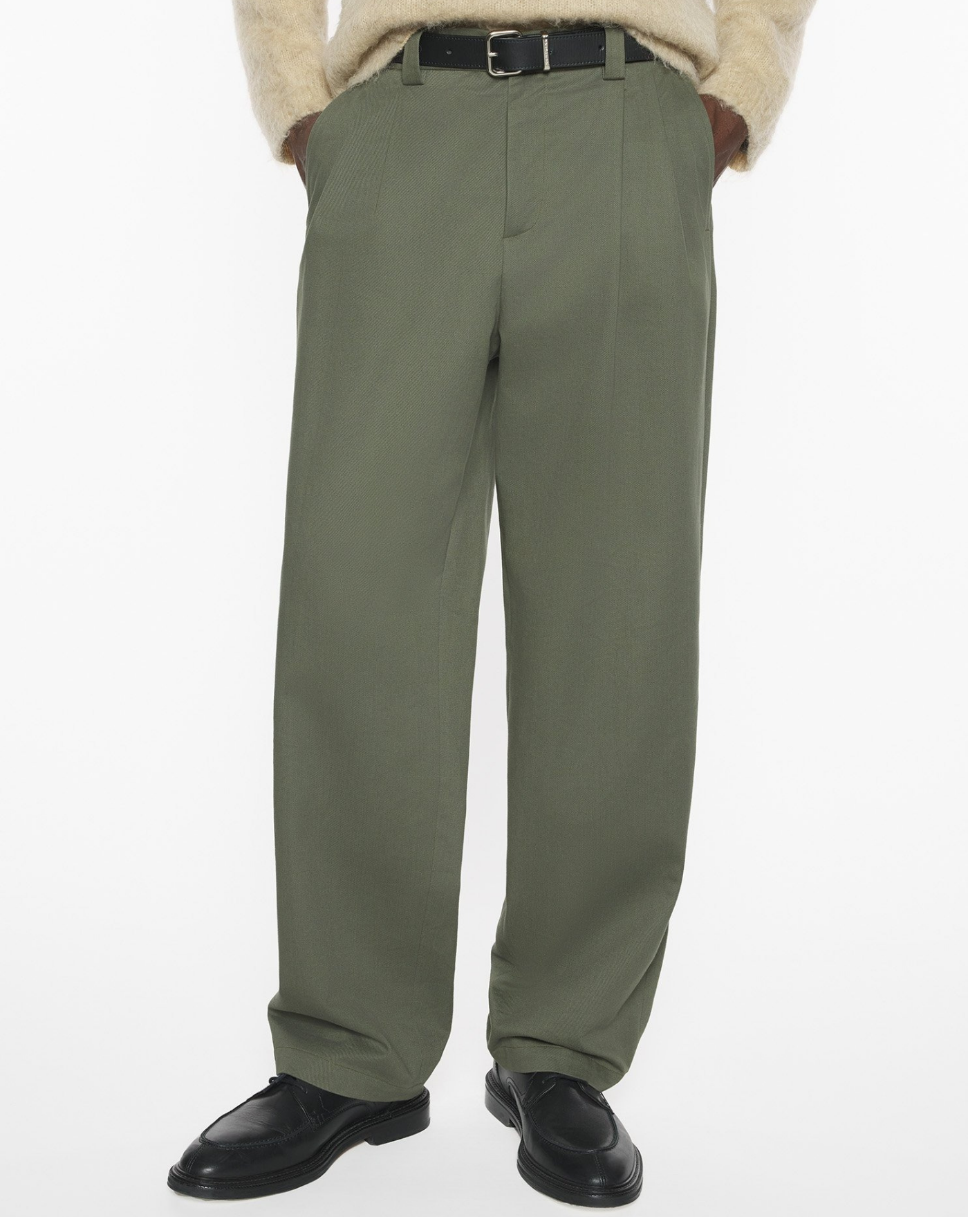 Pantalon Maison Kitsune Relaxed Pleated Pan PM01125WW9043 0079 MAISON KITSUNE