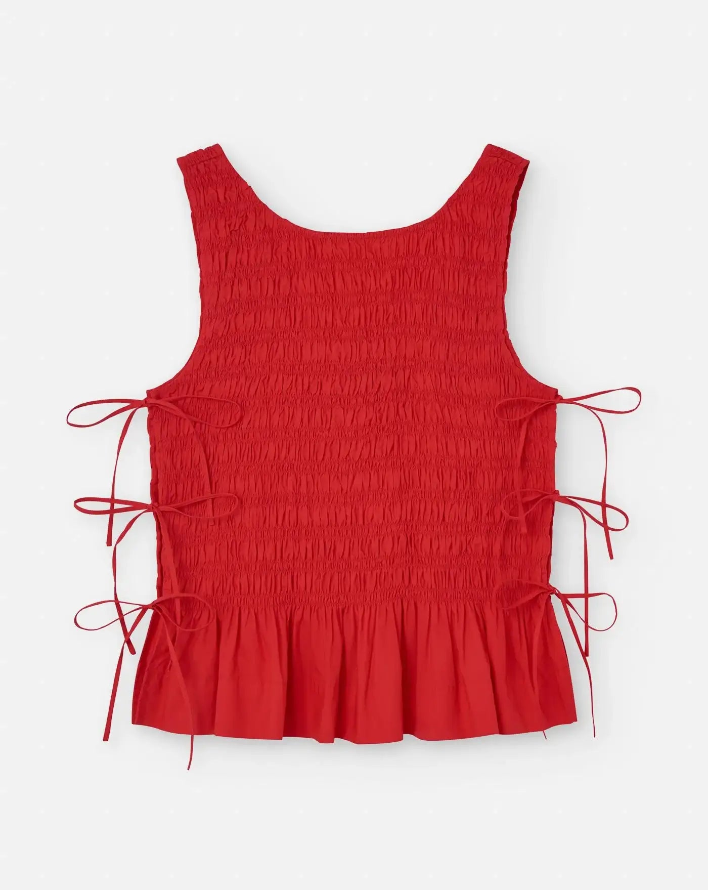 Top Ganni Cotton Poplin Smock W0904 474 GANNI