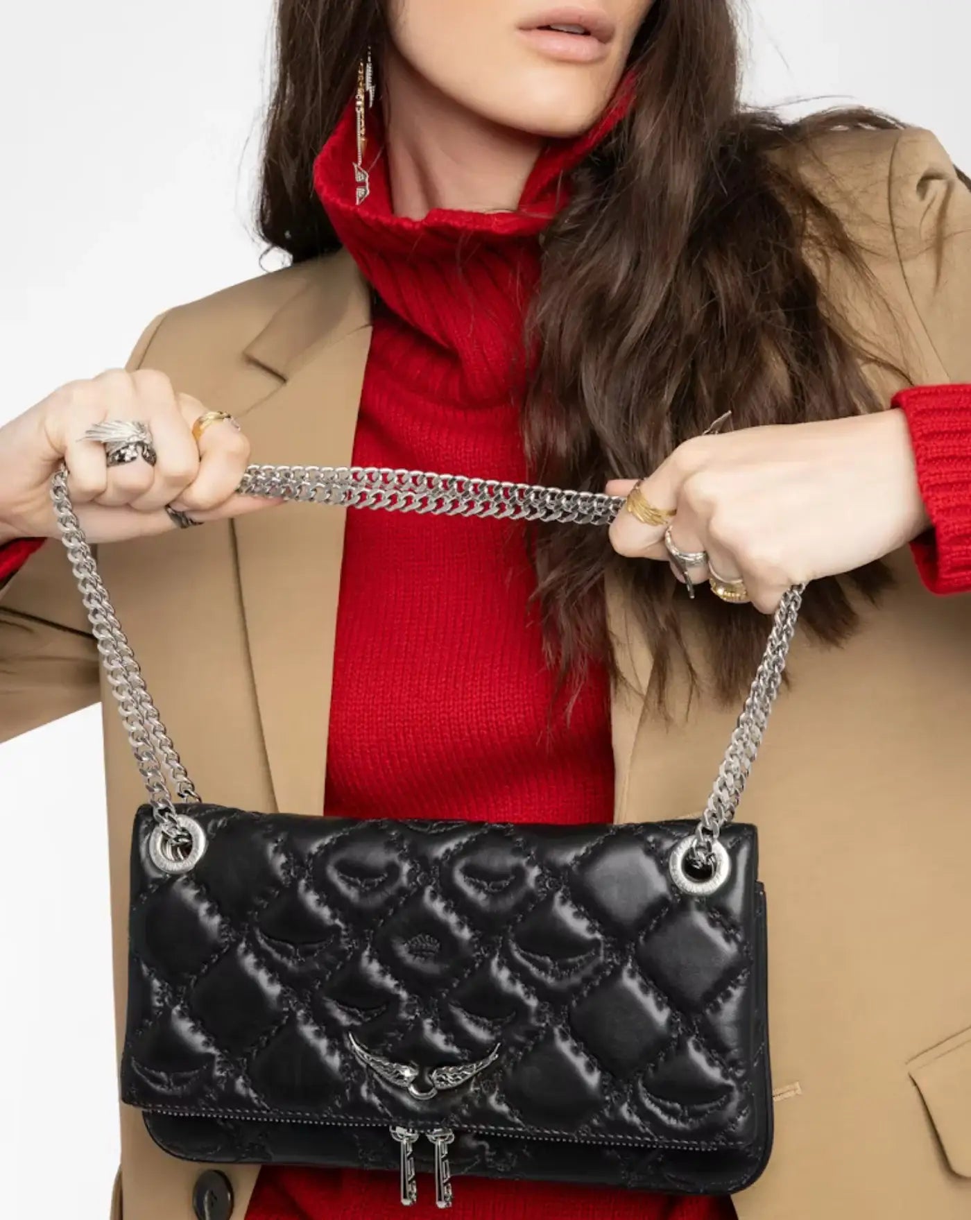 Bolso Zadig & Voltaire Rock II Quilted Monogram LWBA04053 011 ZADIG & VOLTAIRE
