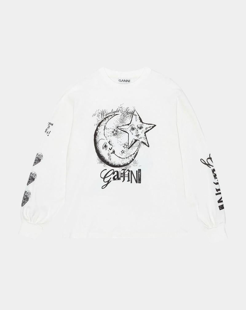 Camiseta Ganni Future Heavy Jersey Moon T4064 135 GANNI