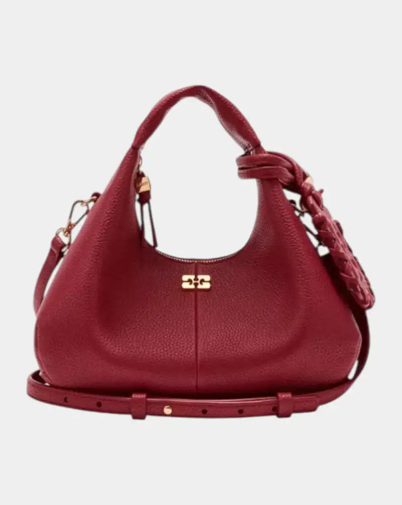 Bolso Ganni Hobo Mini Grained B2070123 06PGOJI BERRY GANNI