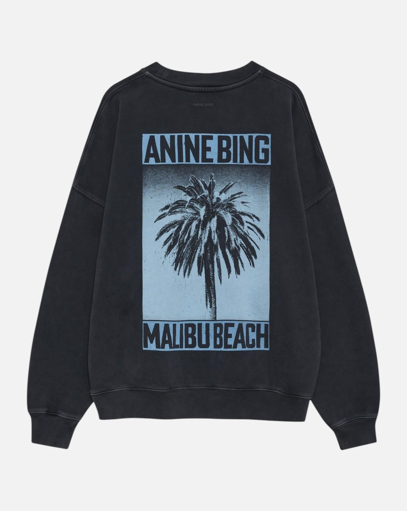 Sudadera Anine Bing MILES SWEATSHIRT PALM - WASHED BLACK A0812599WBL1 WASHED BLACK ANINE BING