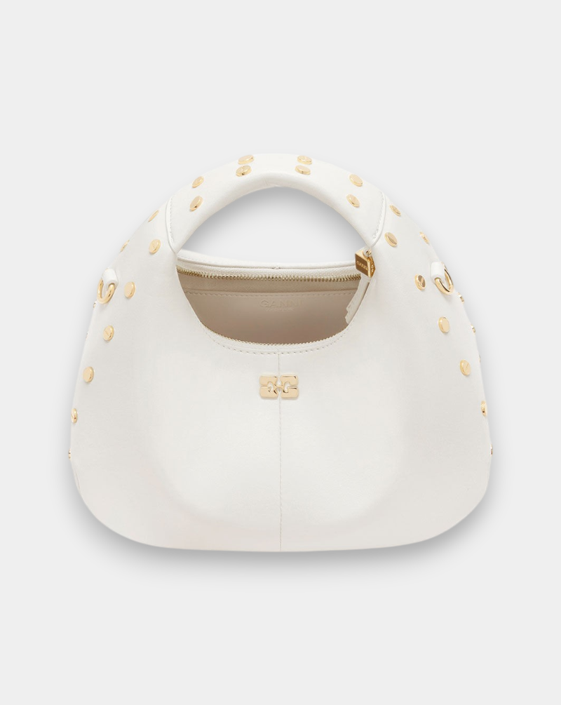 Bolso Ganni Hobo Mini Studs B2070129 135EGRET GANNI