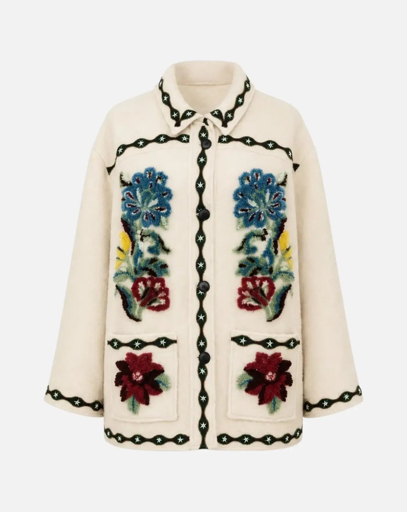 Chaqueta Farm Rio Lunar Boho Cropped Fleece Coat 361353 L0088 FARM RIO