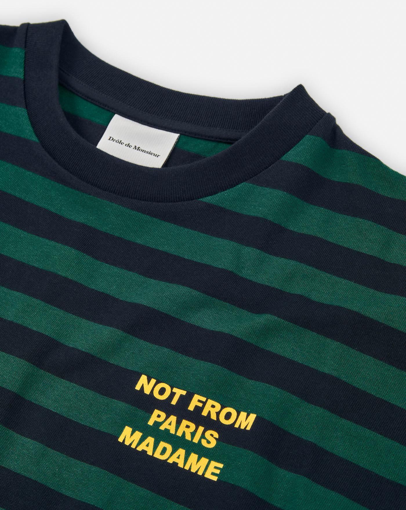 Camiseta Drole de Monsieur Le T-shirt Slogan Rayè TS224 CO135 NAVY DROLE DE MONSIEUR