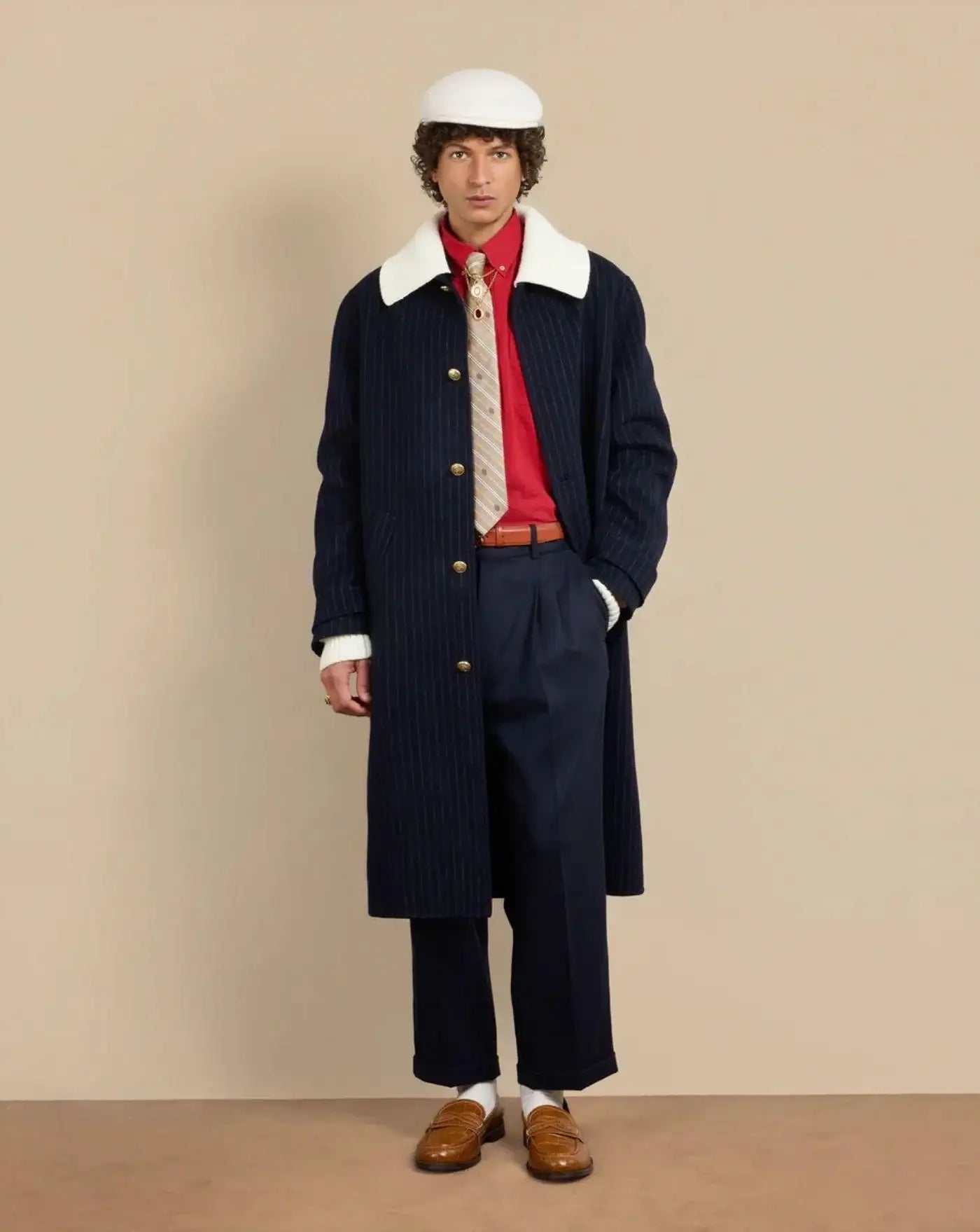 Chaqueta Drole de Monsieur Le Manteau Pinstripes CT143 WO041 DNY DROLE DE MONSIEUR