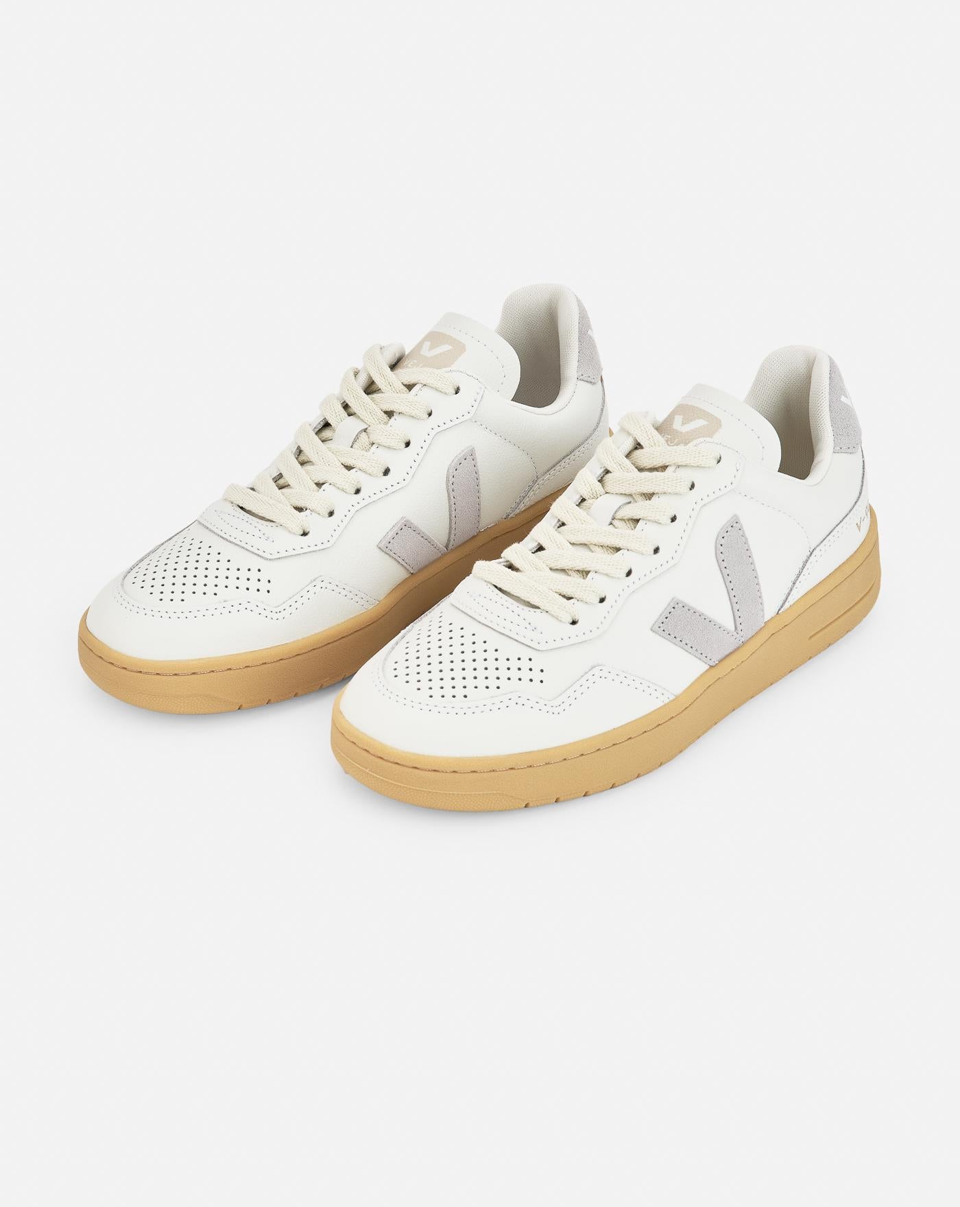Zapatillas Veja V-90 Extra White Light Grey VD2003893A EXTRA-WHITE_LIGHT-GREY_NATURAL VEJA