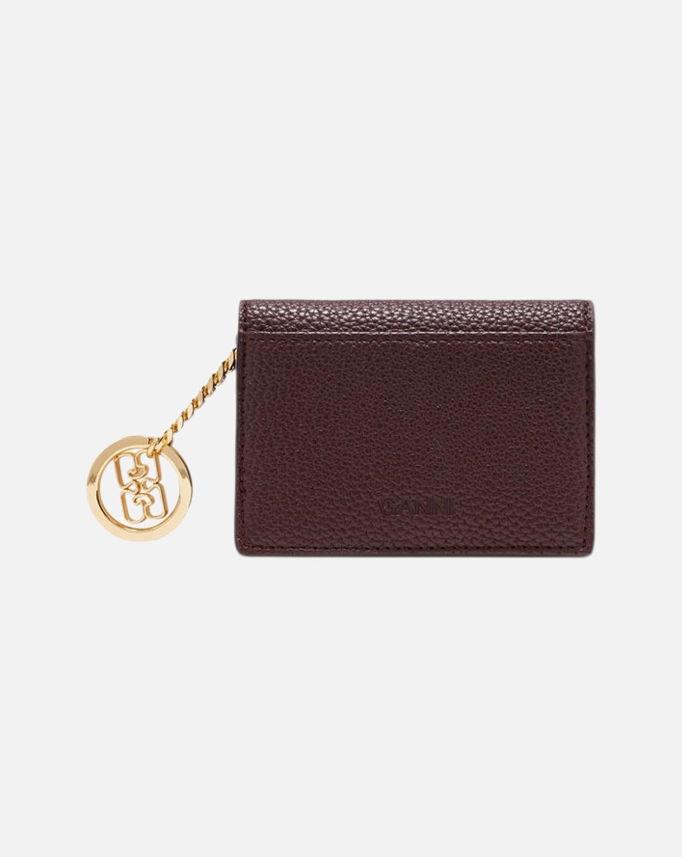 Cartera Ganni Card Holder With Flap Grained A7279 979 GANNI