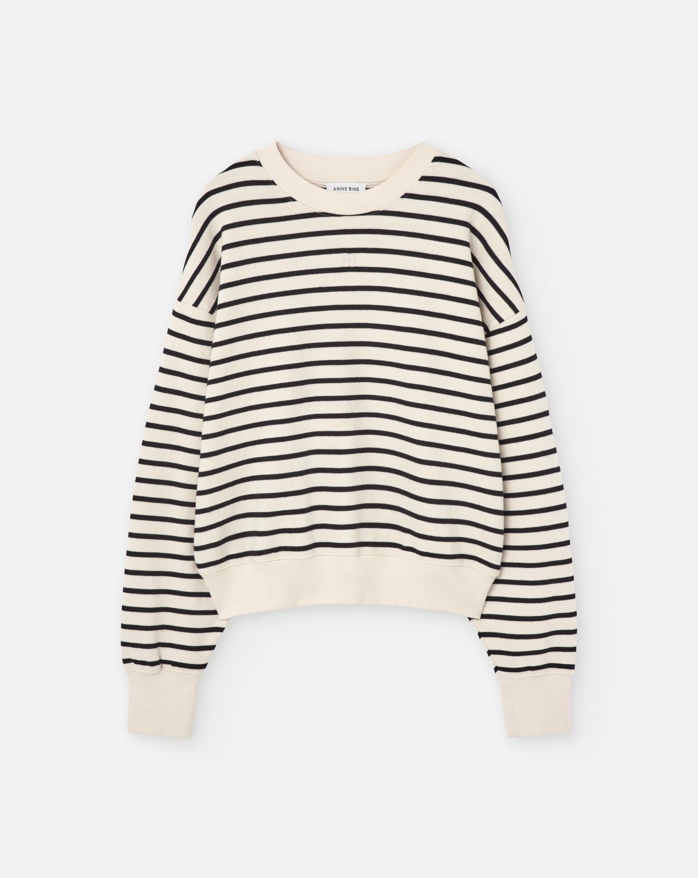 Sudadera Anine Bing Dean A0811436 WHITE BLACK ANINE BING