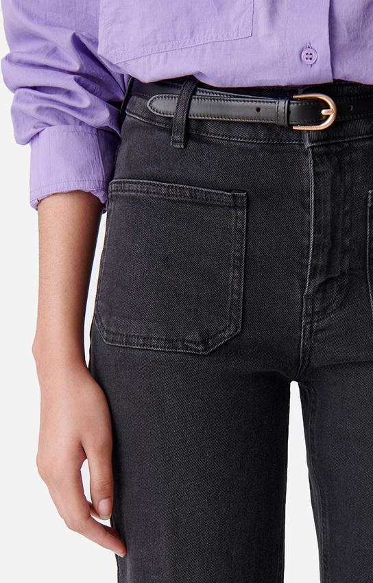 Pantalon Vanessa Bruno Dompay Flare 1HVA94 V04010BLACK VANESSA BRUNO