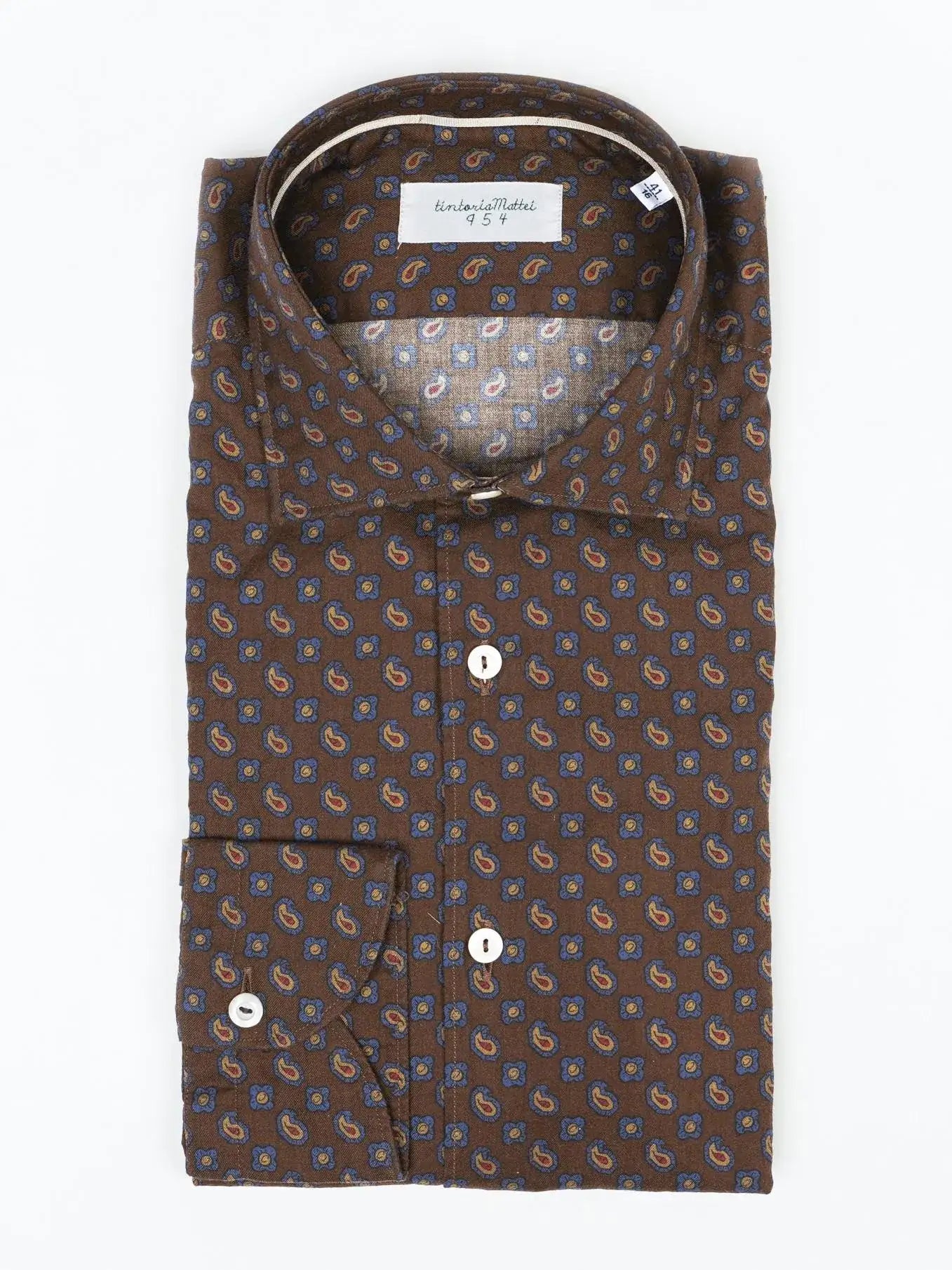 Camisa Tintoria Mattei Estampado T9D.NJW.FR3 SLIM 75 TINTORIA MATTEI