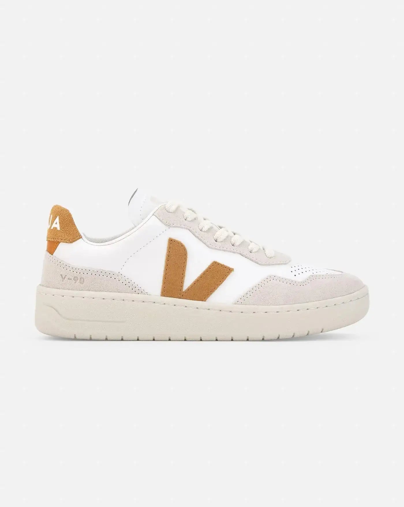 Zapatillas Veja V-90 O.T. Leather Extra White Umber VD2003389A EXTRA-WHITE-UMBER VEJA