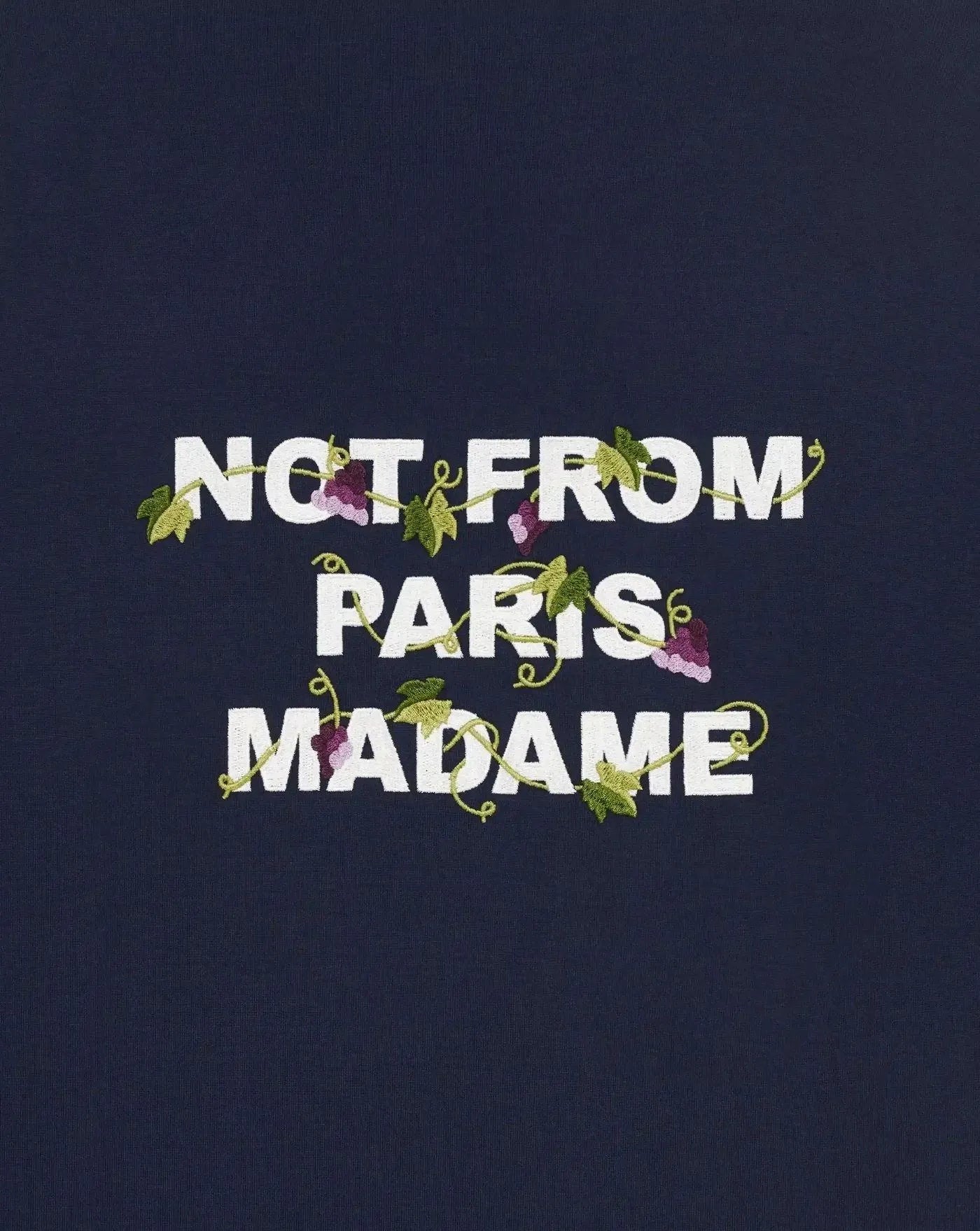Camiseta Drole de Monsieur Vine Embroidered Slogan T-shirt TS327 CO248 NY DROLE DE MONSIEUR