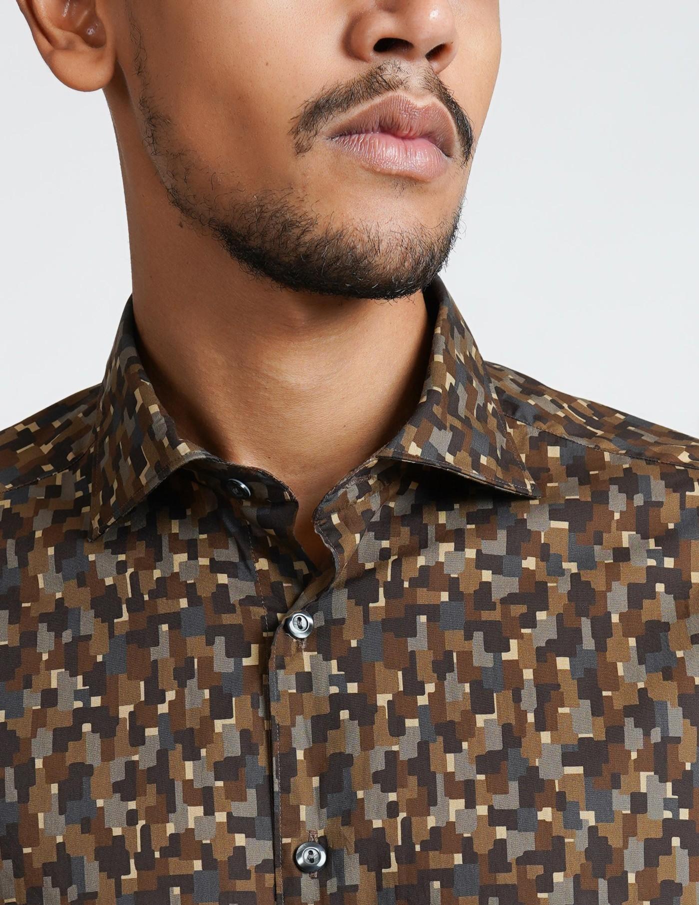 Camisa Tintoria Mattei Estampado 1G6ZNJWFR5 75 TINTORIA MATTEI