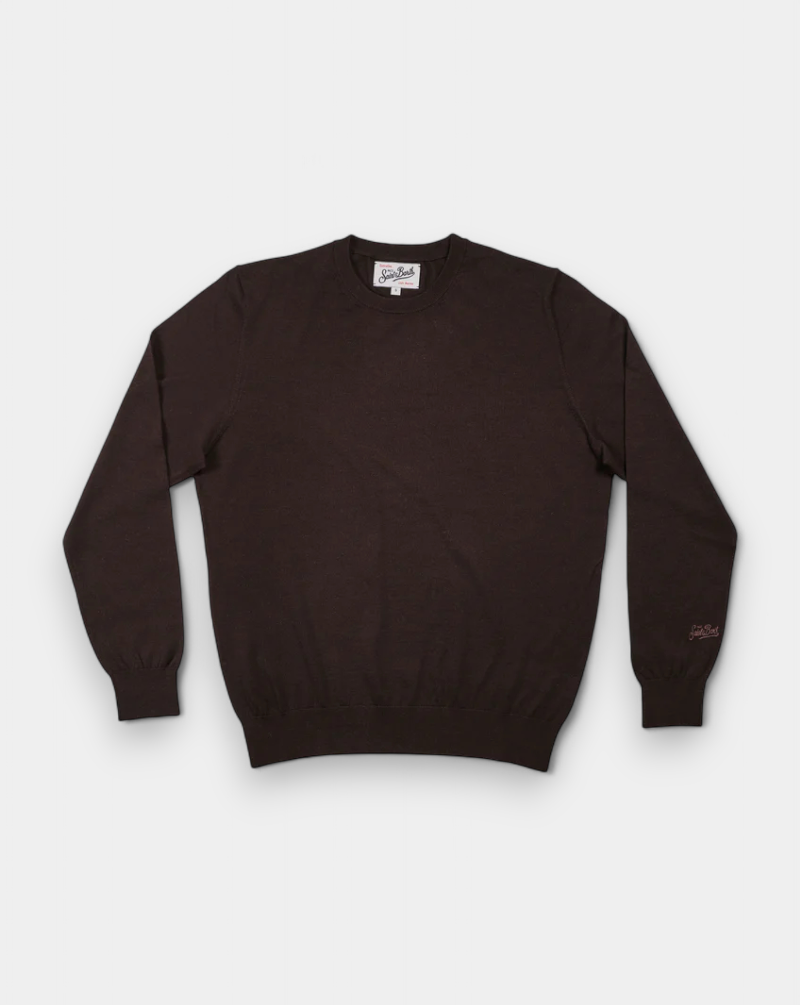 Jersey Mc2 Saint Barth Regent Merino REGE013 00029I18H BROWN MC2 SAINT BARTH