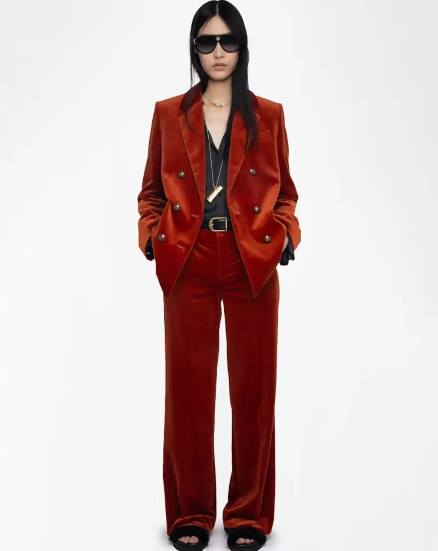 Pantalon Zadig & Voltaire Panol Velours WWPA01868 BURN ZADIG & VOLTAIRE