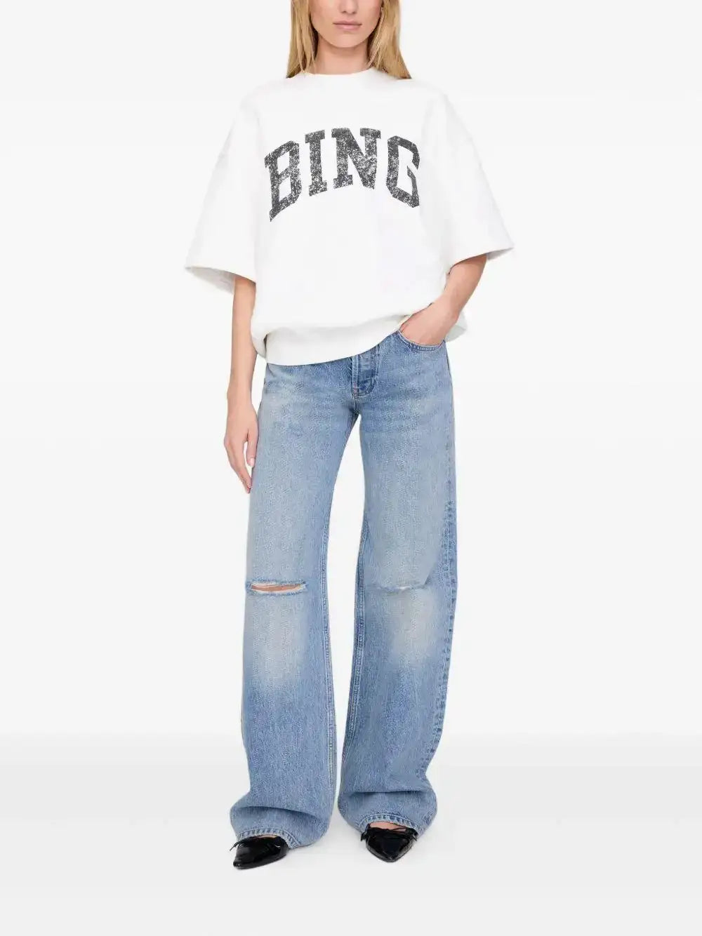 Sudadera Anine Bing Jay A0811002 OFF WHITE ANINE BING