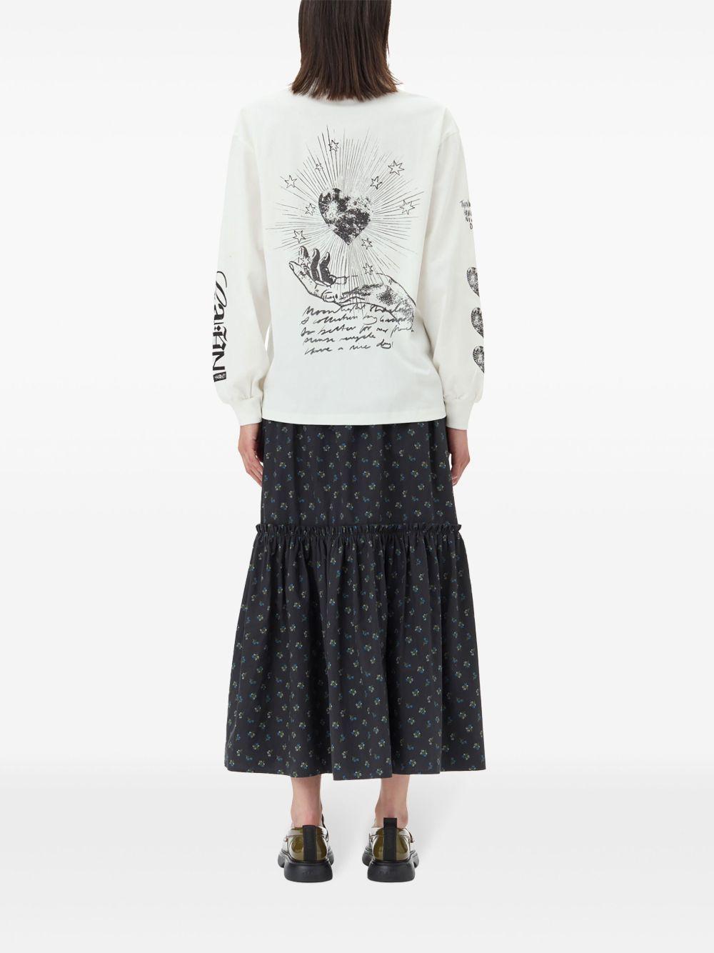 Camiseta Ganni Future Heavy Jersey Moon T4064 135 GANNI