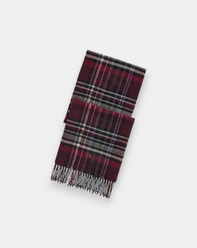 Bufanda Polo Ralph Lauren Cuadros 449959354011 WINE MULTI POLO RALPH LAUREN