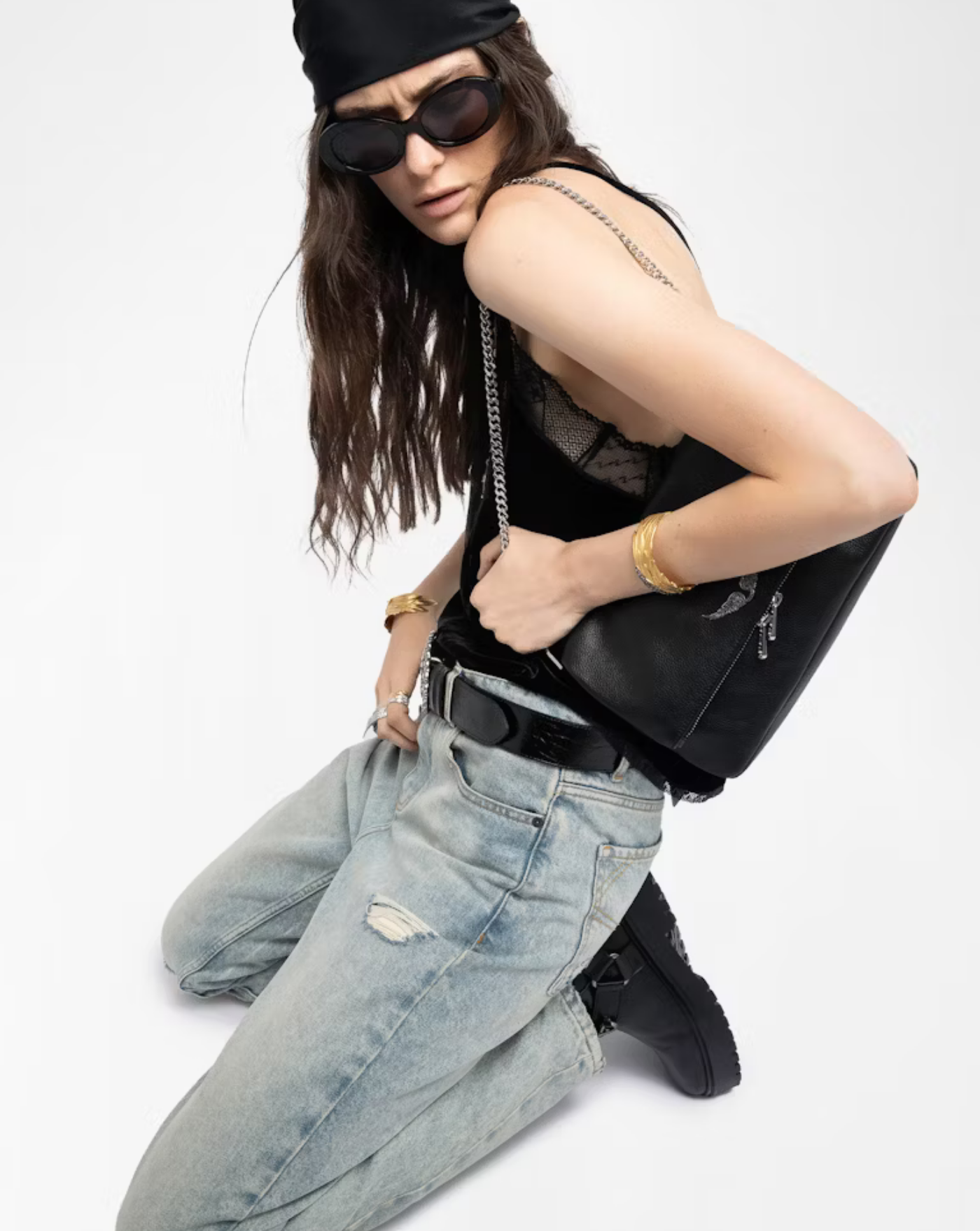 Bolso Zadig & Voltaire Rock II Grained Leather LWBA04125 011 ZADIG & VOLTAIRE