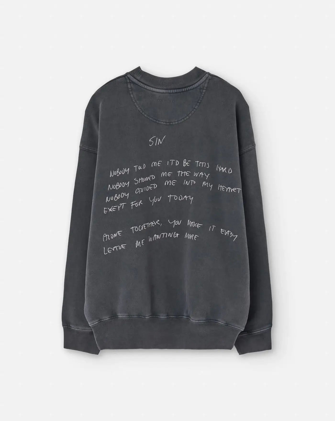 Sudadera Anine Bing Jaci Lyrics A0810904WBL1 WASHED BLACK ANINE BING