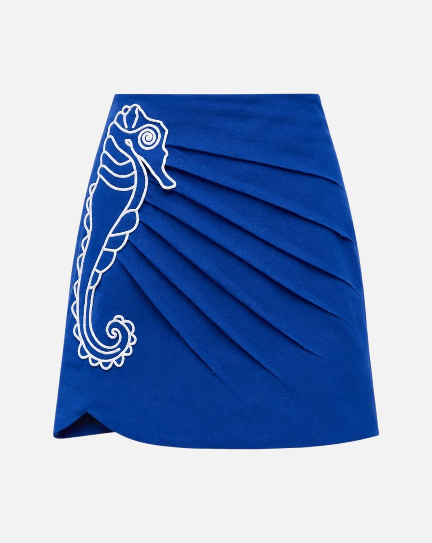 Falda Farm Rio Seahorse Blue Embroidery 363031 BLUE FARM RIO